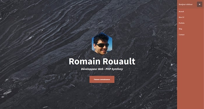 Screenshot du blog de Romain Rouault